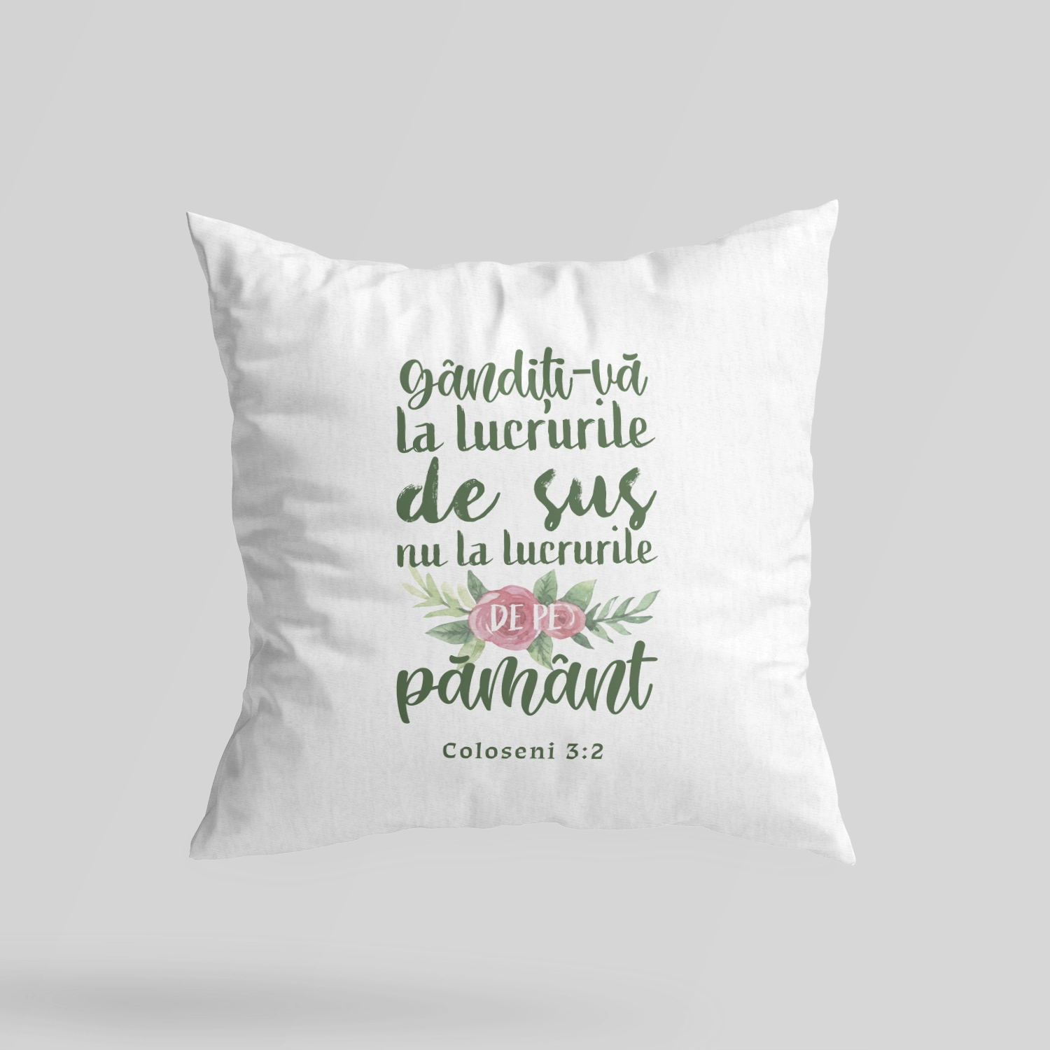 Perna cadou crestin cu verset din Biblie - Coloseni 3:2